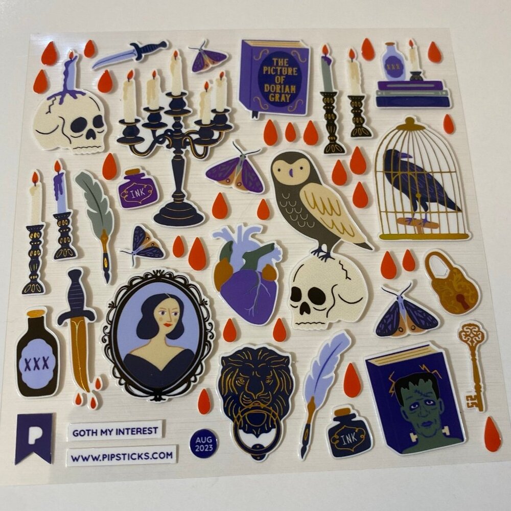 Pipsticks Goth My Interest Halloween Stickers